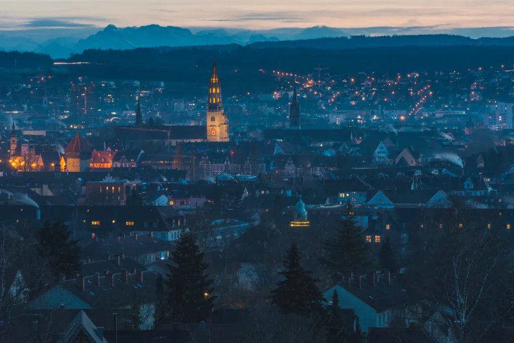 Konstanz mit dem Münster am Abend