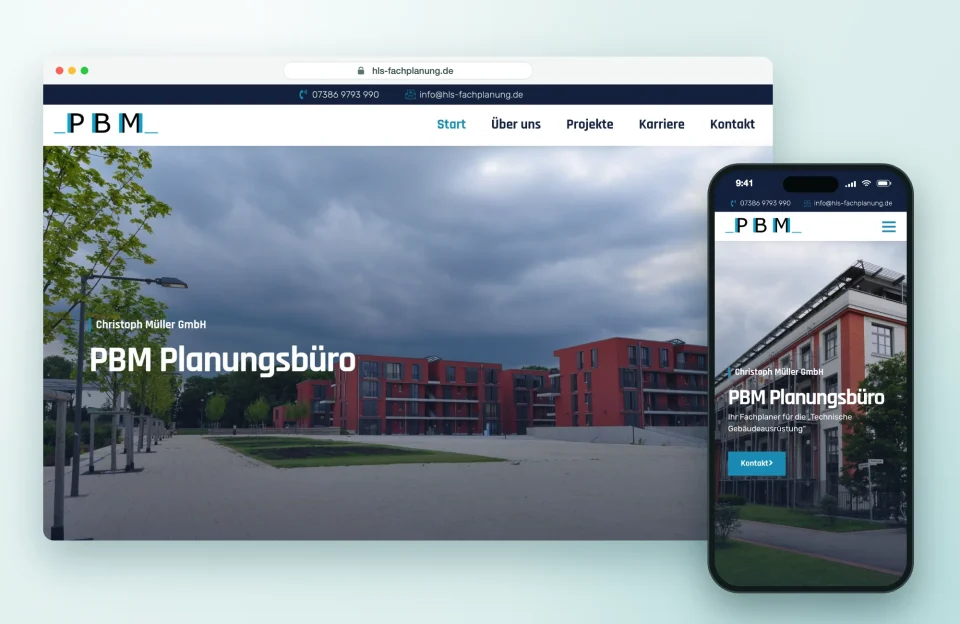 Website von PBM Planungsbüro