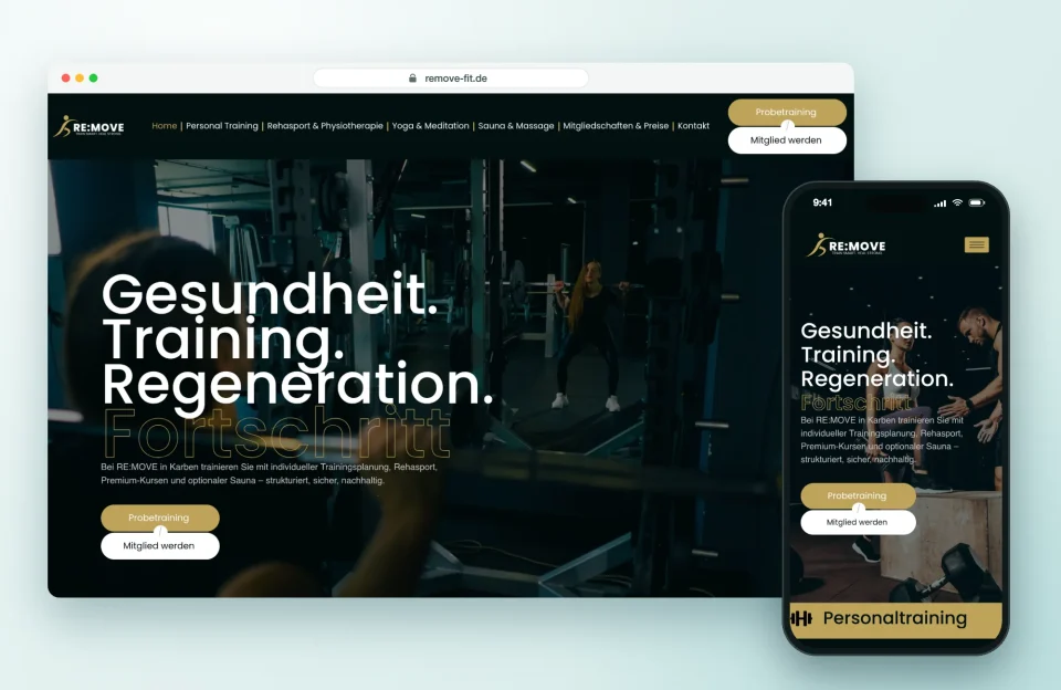 Website von RE:MOVE Fit