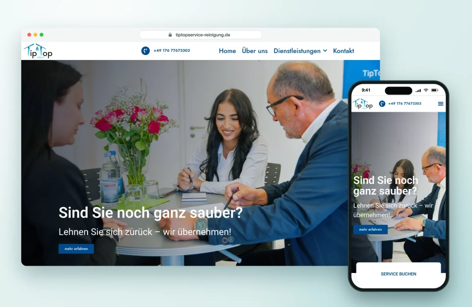 Website von TipTop Clean