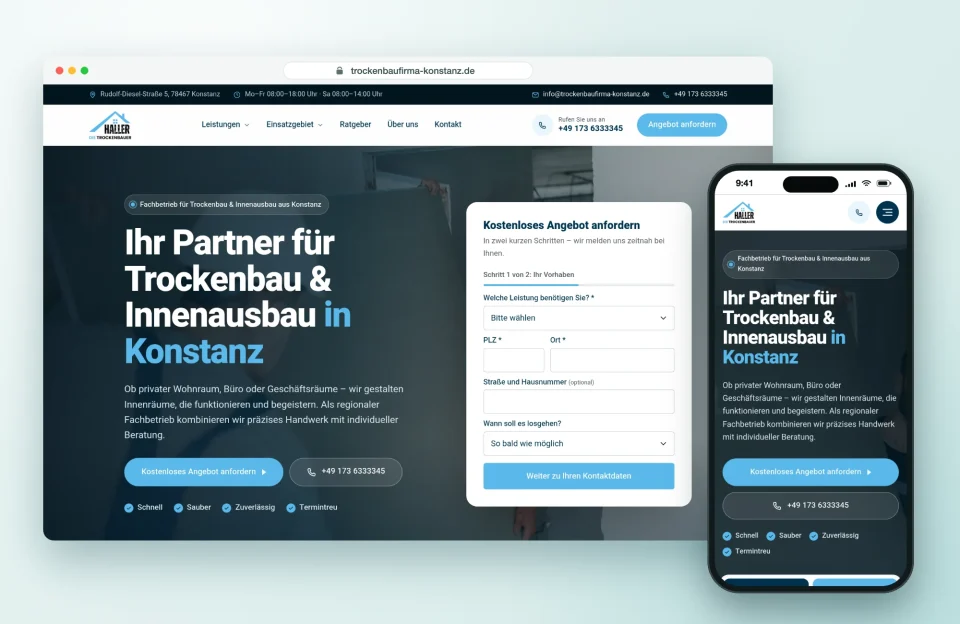 Website von Die Trockenbauer